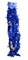 9 foot Hanukkah Tinsel Garland with Die Cut Shapes - Blue